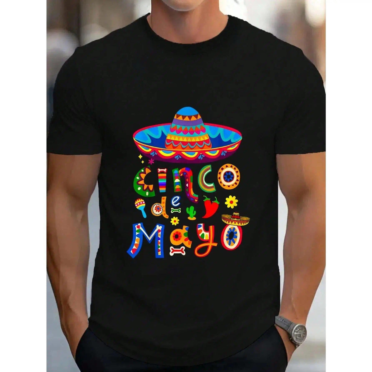 100% Cotton Cinco De Mayo Mexican Fiesta 5 De MayoT-Shirt Women's Men's Graphic Tee Crew Neck summer vacation Tops